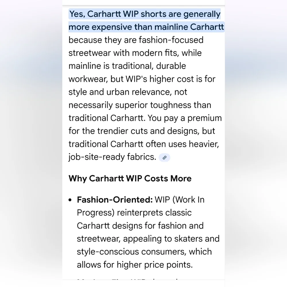 Carhartt WIP Denim Cutoff Shorts, Size 26 - Picture 10 of 10